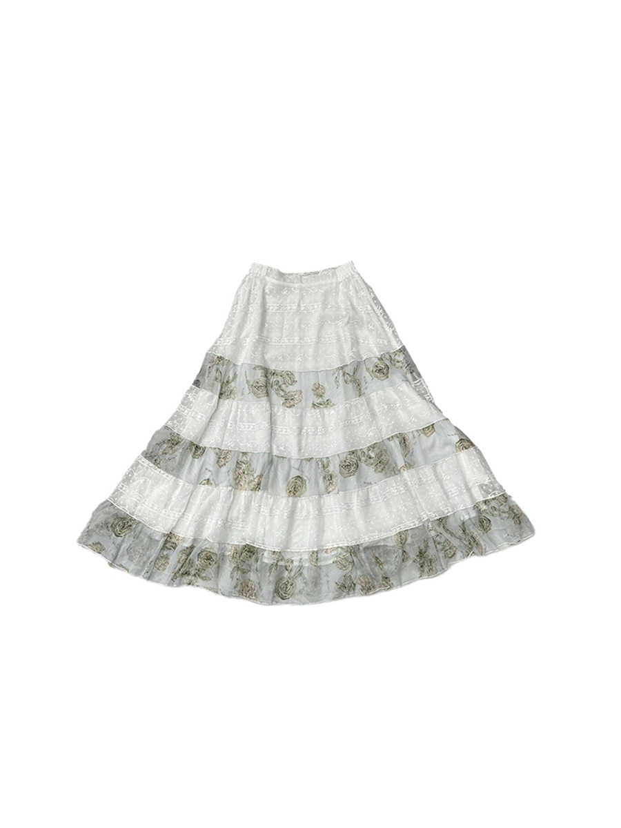 Nalani Luxe - Soft Floral Tiered Chiffon Skirt