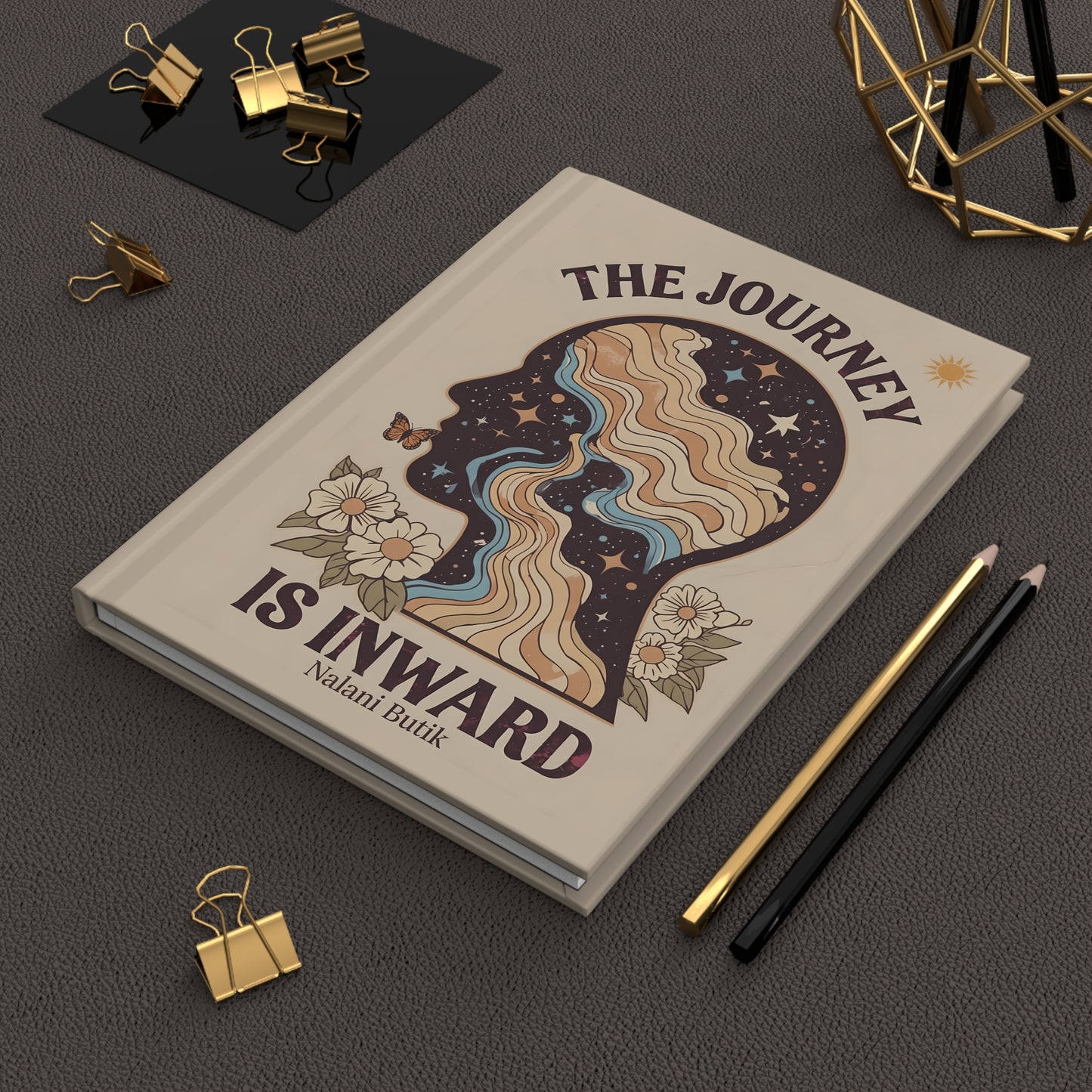 The Journey Is Inward Hardcover Journal — Guided Reflection & Self-Discovery Notebook