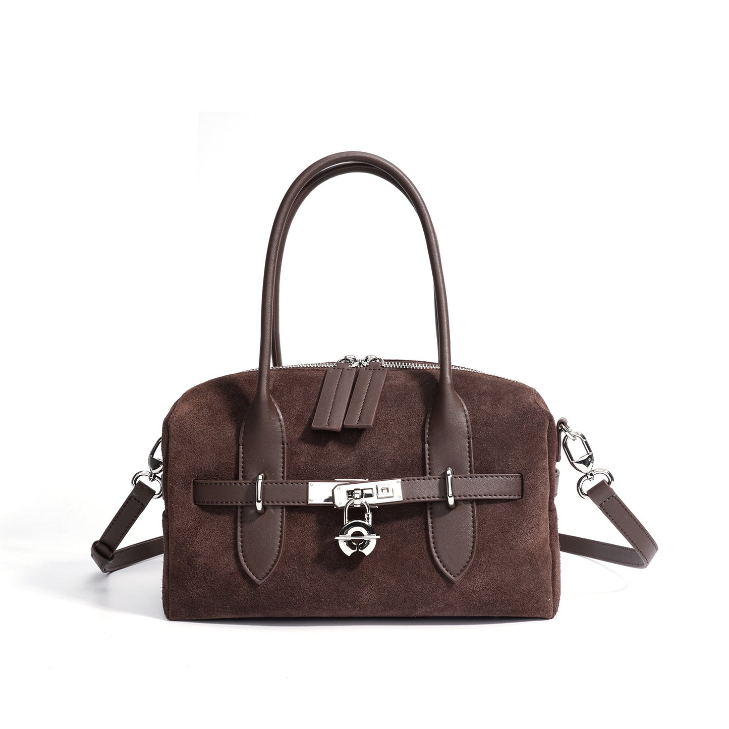Nalani Luxe - Soft Contrast Leather Shoulder Bag - A Structured, Everyday Essential
