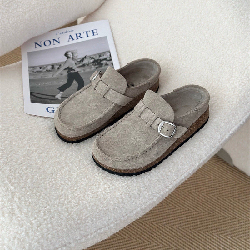 Nalani Suede Cork Mule Slippers
