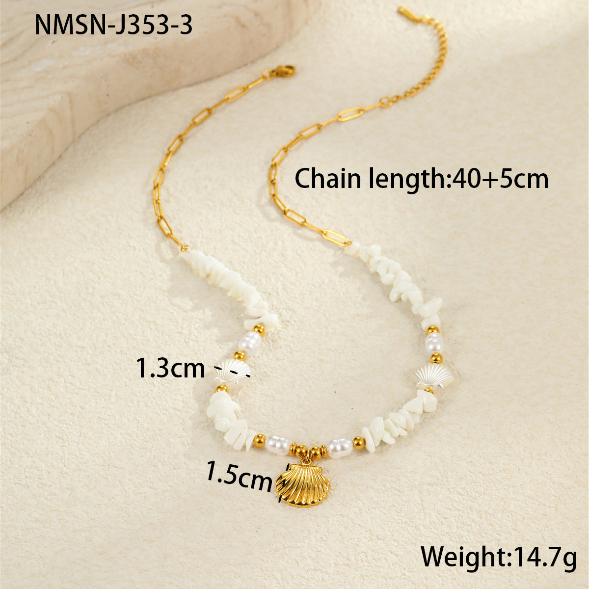 Golden Tides Jewelry Set – Ocean Pearl Necklace & Bracelet