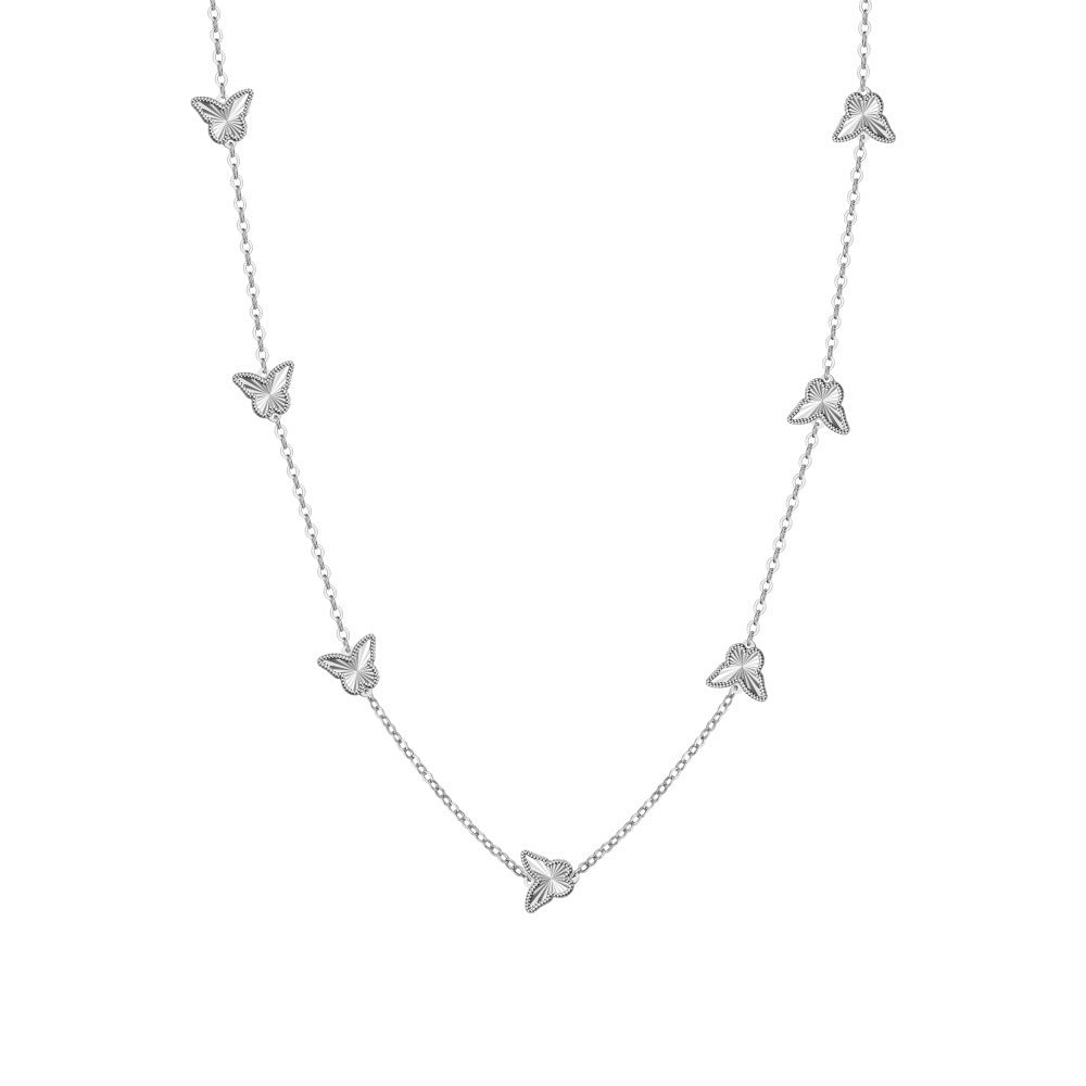 S925 Hollow Butterfly Necklace — Soft Everyday Elegance