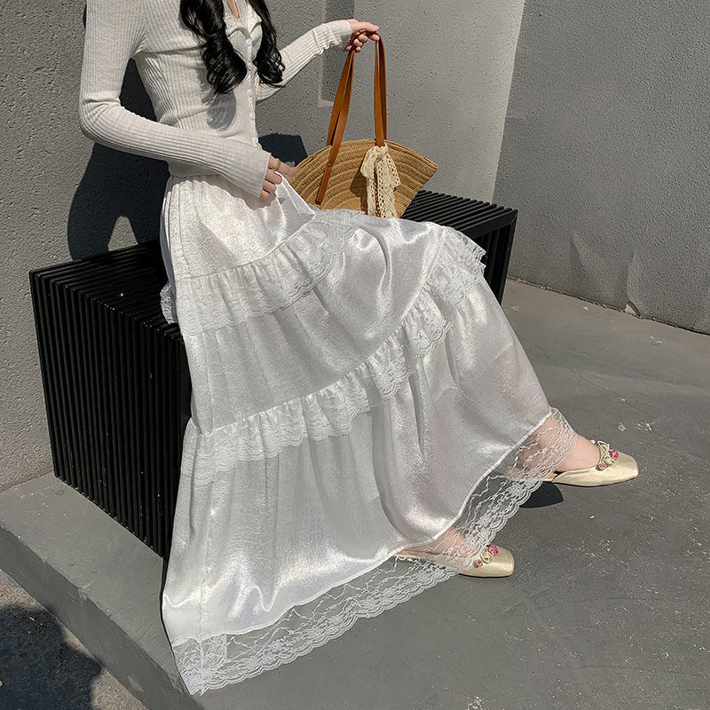 Élise Tiered Lace Maxi Skirt