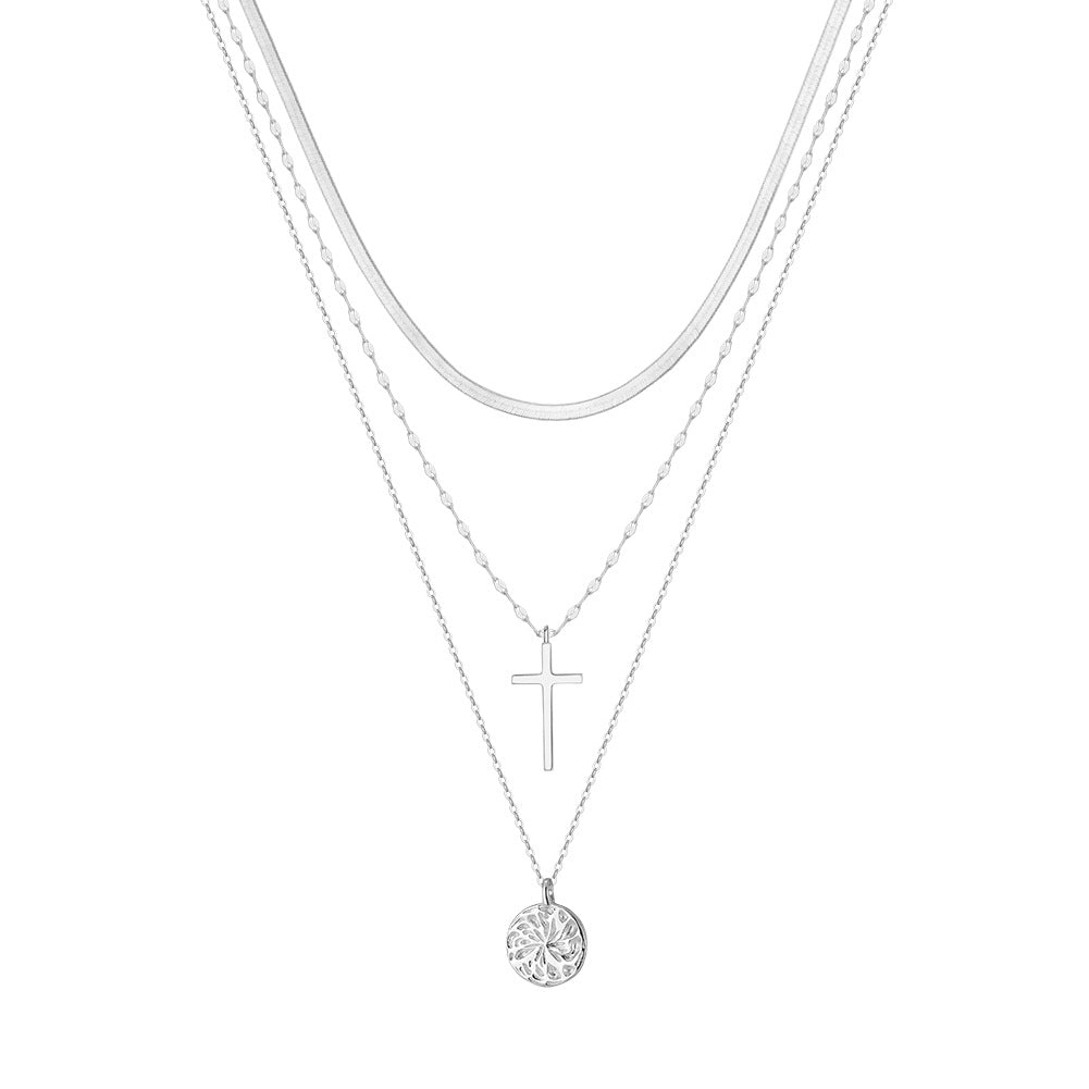 Nalani Cross Pendant Necklace — 925 Sterling Silver