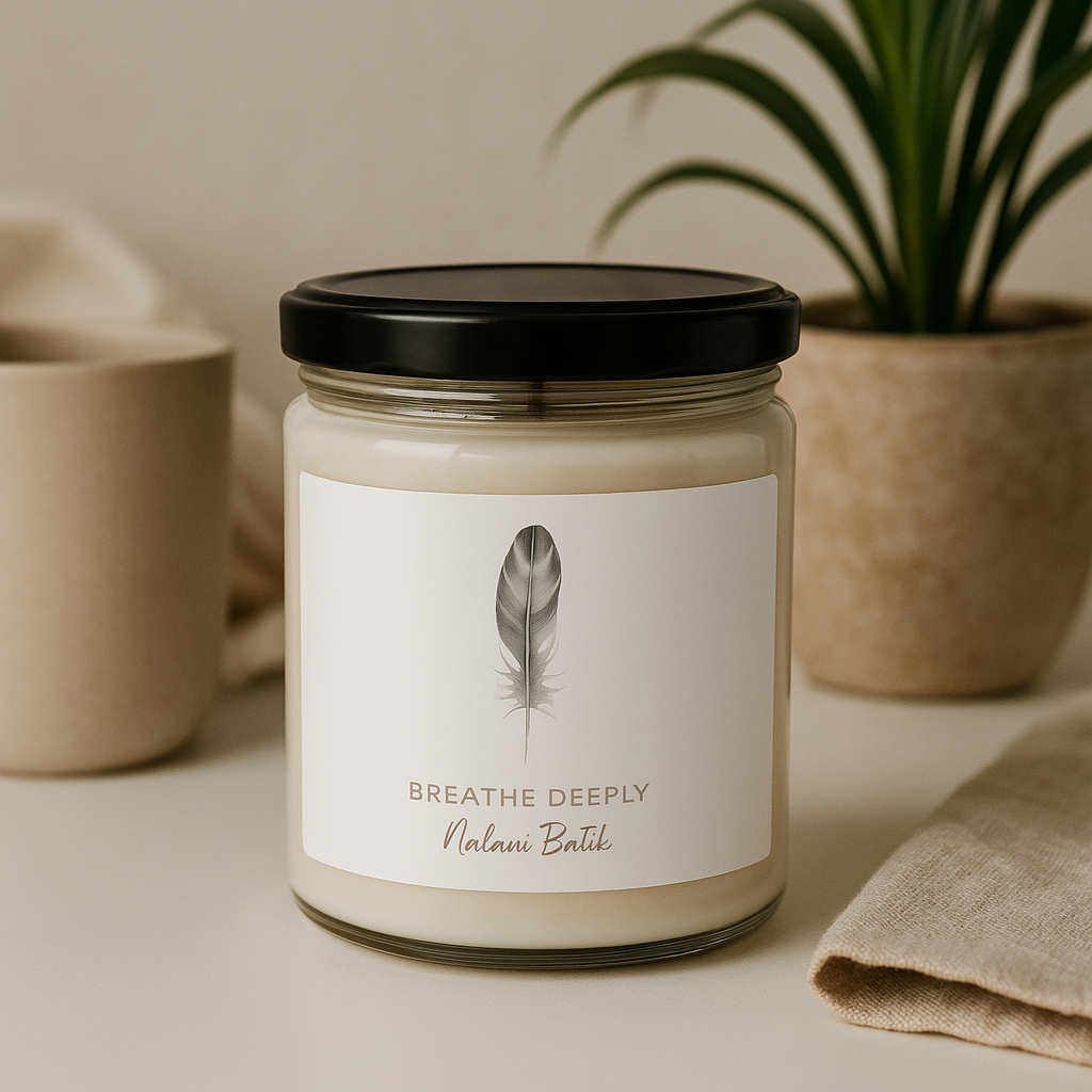 Soy Candle — Calm Feather Scented Candle (9 oz)