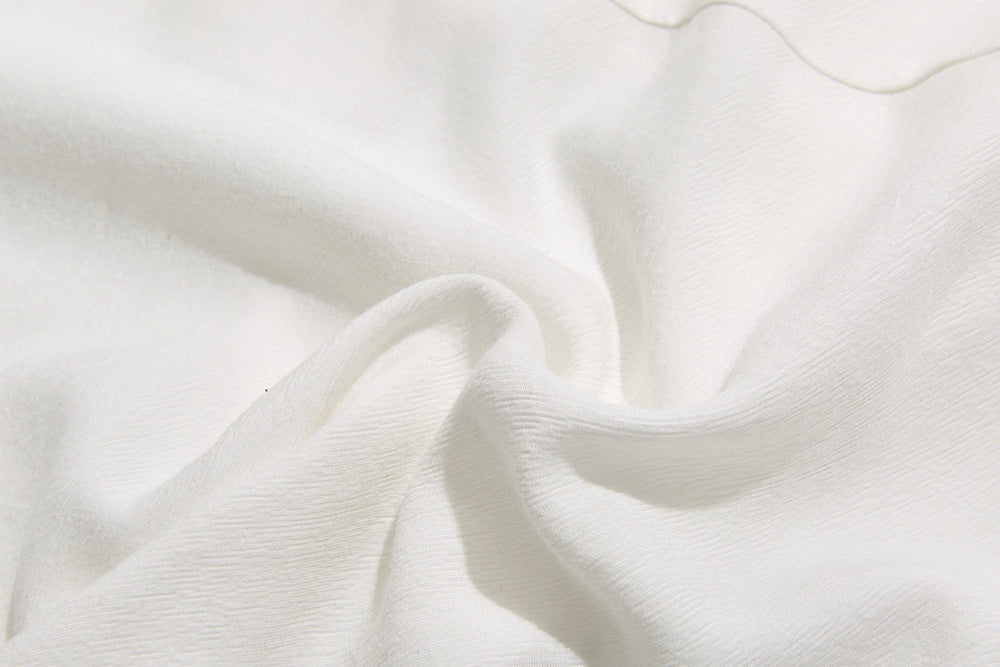 Pleated White Cotton Shirt – Soft Tailored Ease