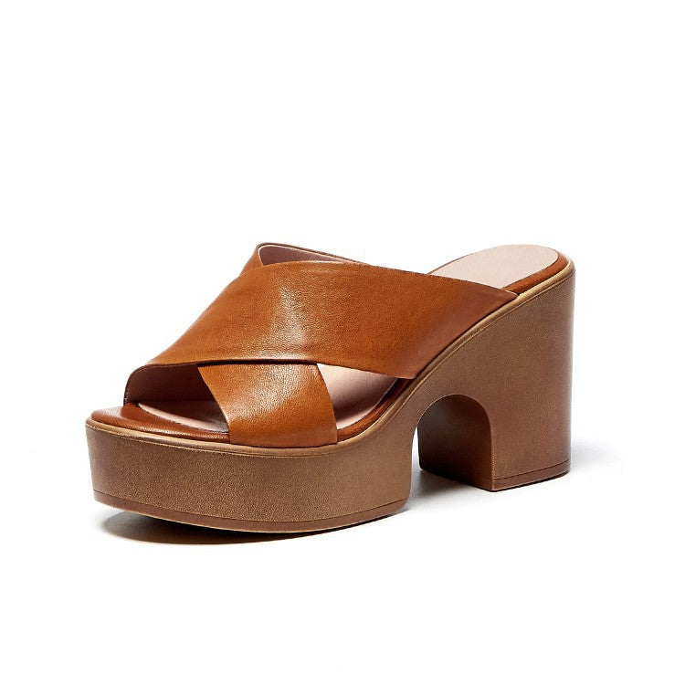 Nalani Leather Platform Sandals