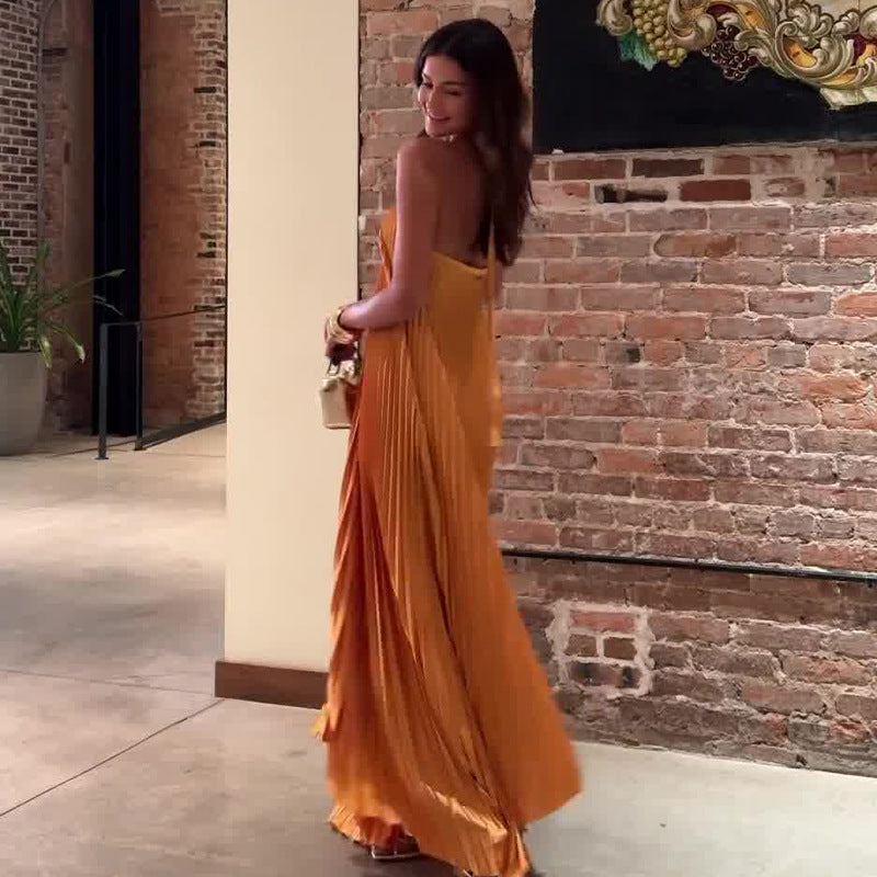 Sunflow Halter Maxi Dress