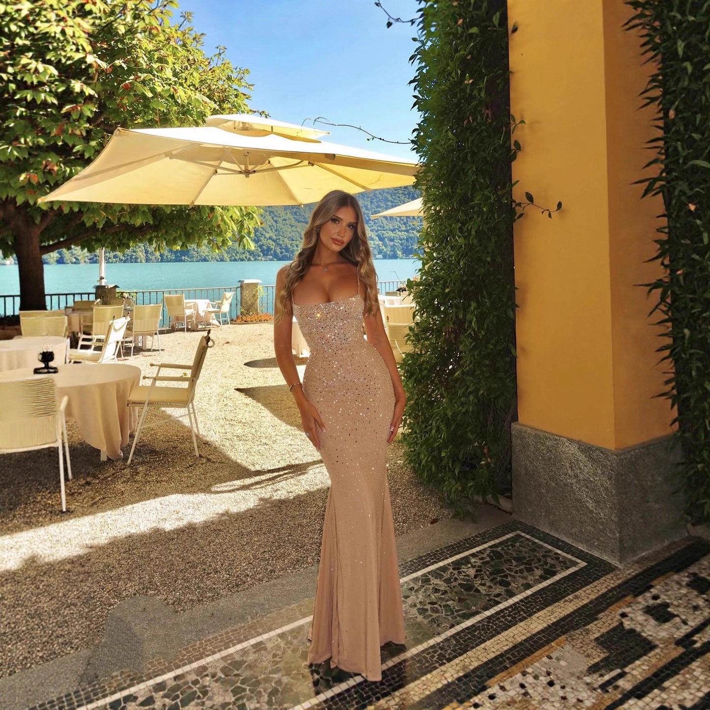 Nalani Luxe Backless Dress - Effortless Evening Elegance