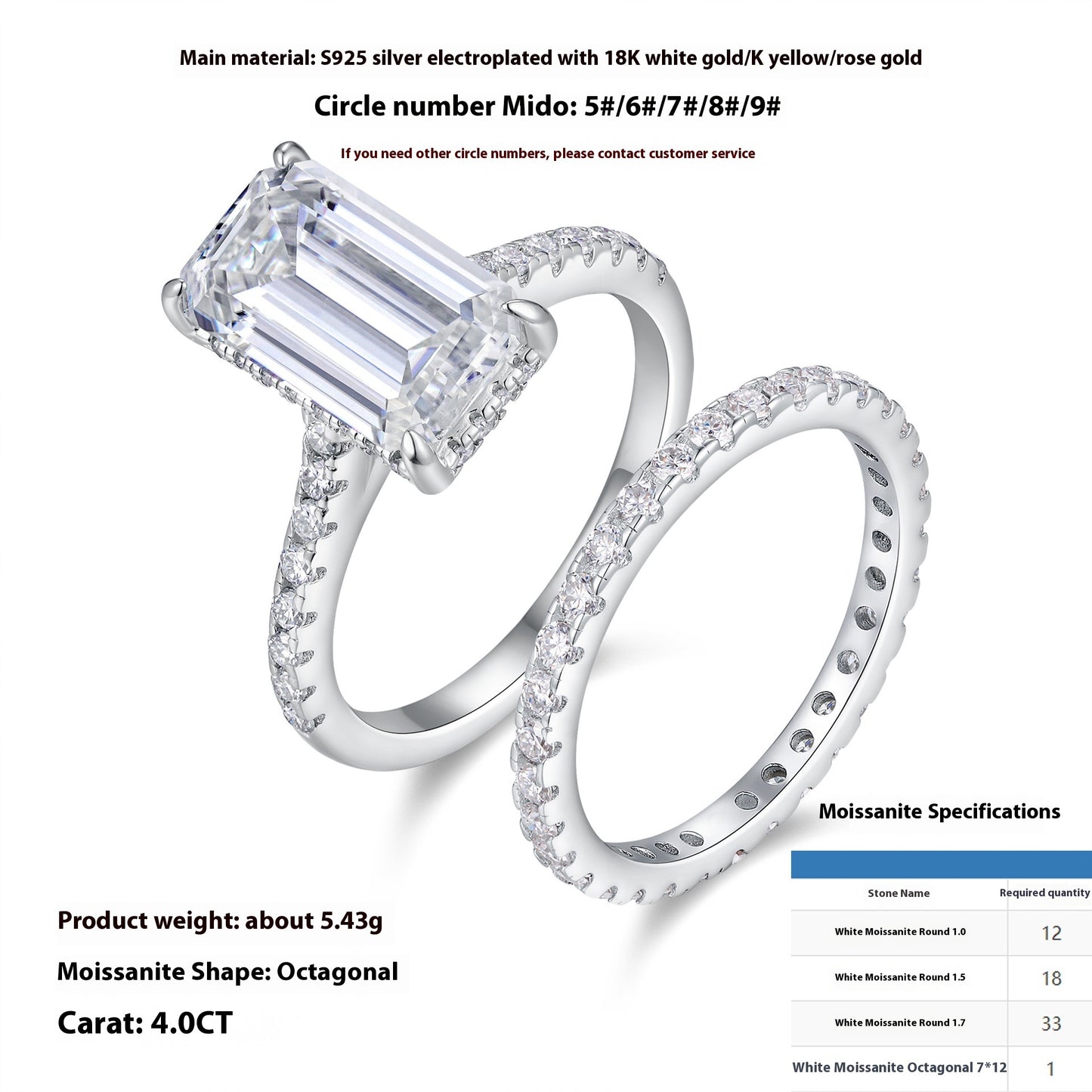 Nalani Luxe - S925 Twin Zircon Ring Set — Modern Minimal Shine