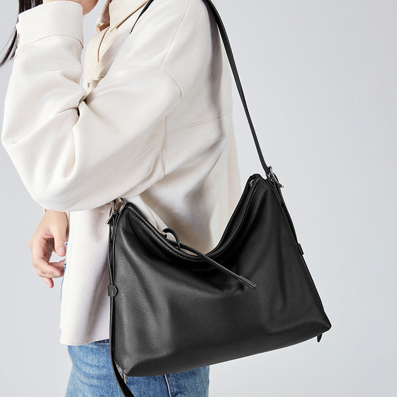 Nalani Soft Fold Leather Shoulder Tote - A Relaxed, Everyday Essential