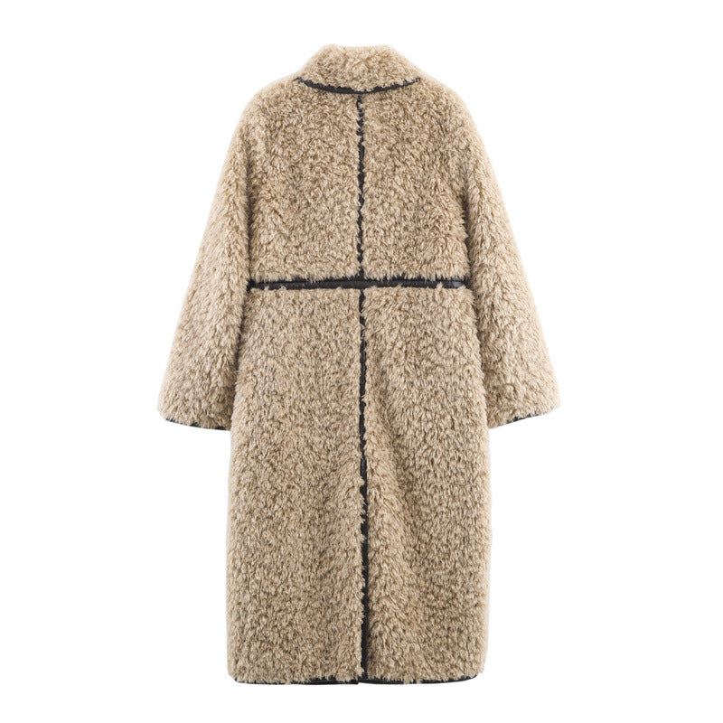 Elegant Fleece Long Overcoat – Soft Luxury for Effortless Winter Style