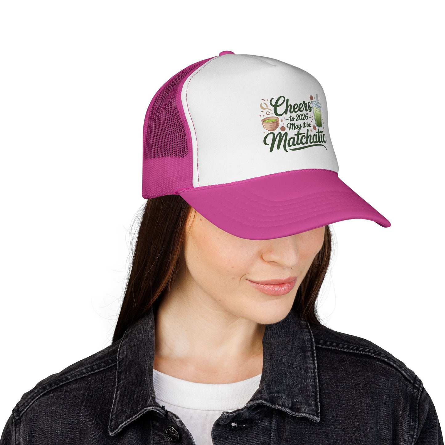 Matcha Lover Trucker Cap - Cheers for 2026 - May it be Matchatic