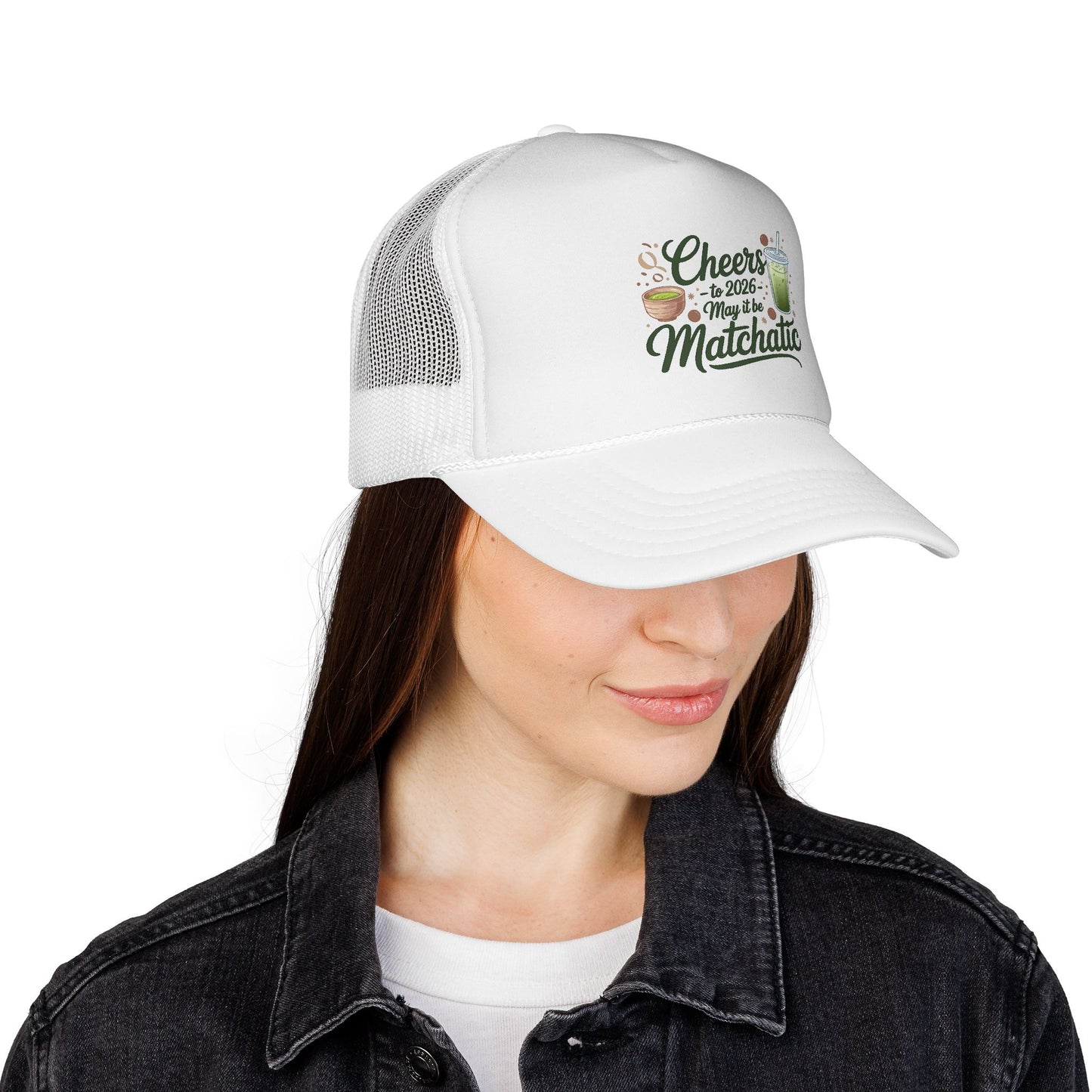 Matcha Lover Trucker Cap - Cheers for 2026 - May it be Matchatic