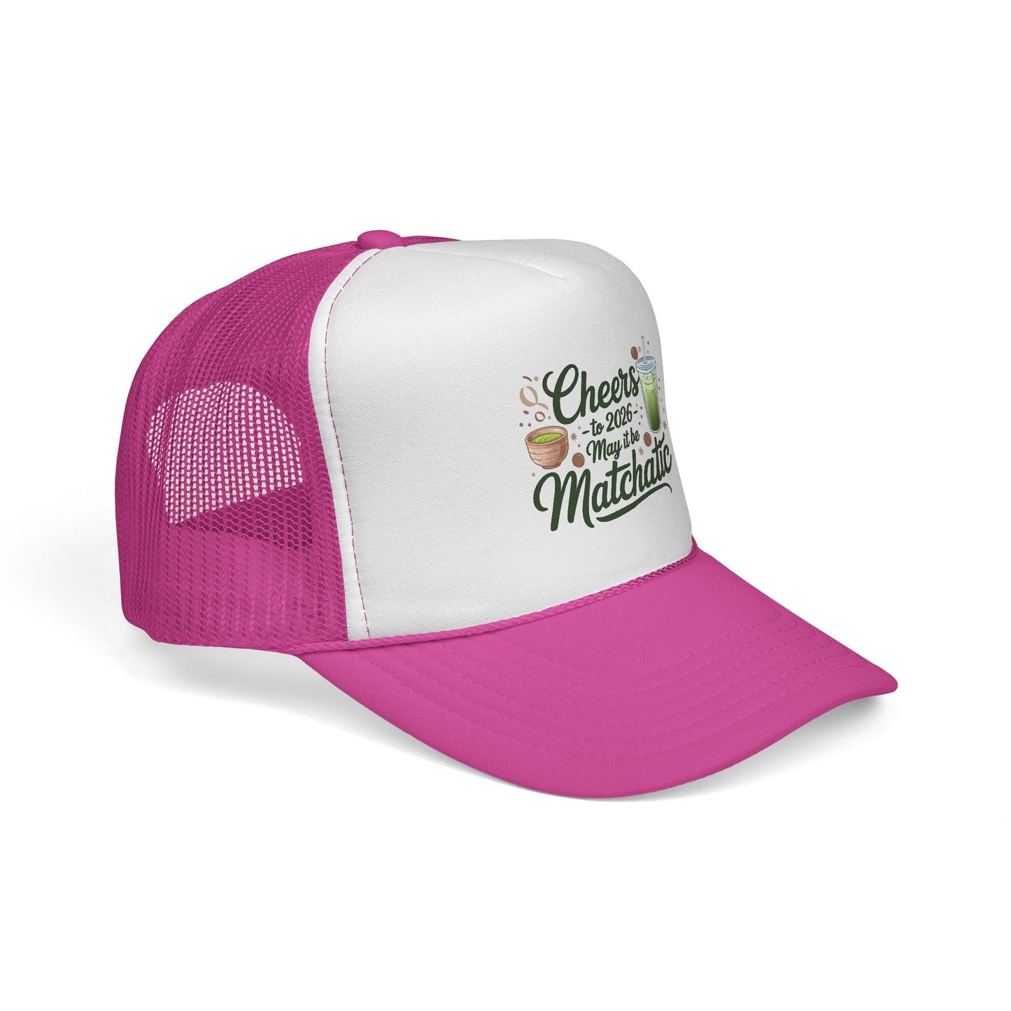 Matcha Lover Trucker Cap - Cheers for 2026 - May it be Matchatic