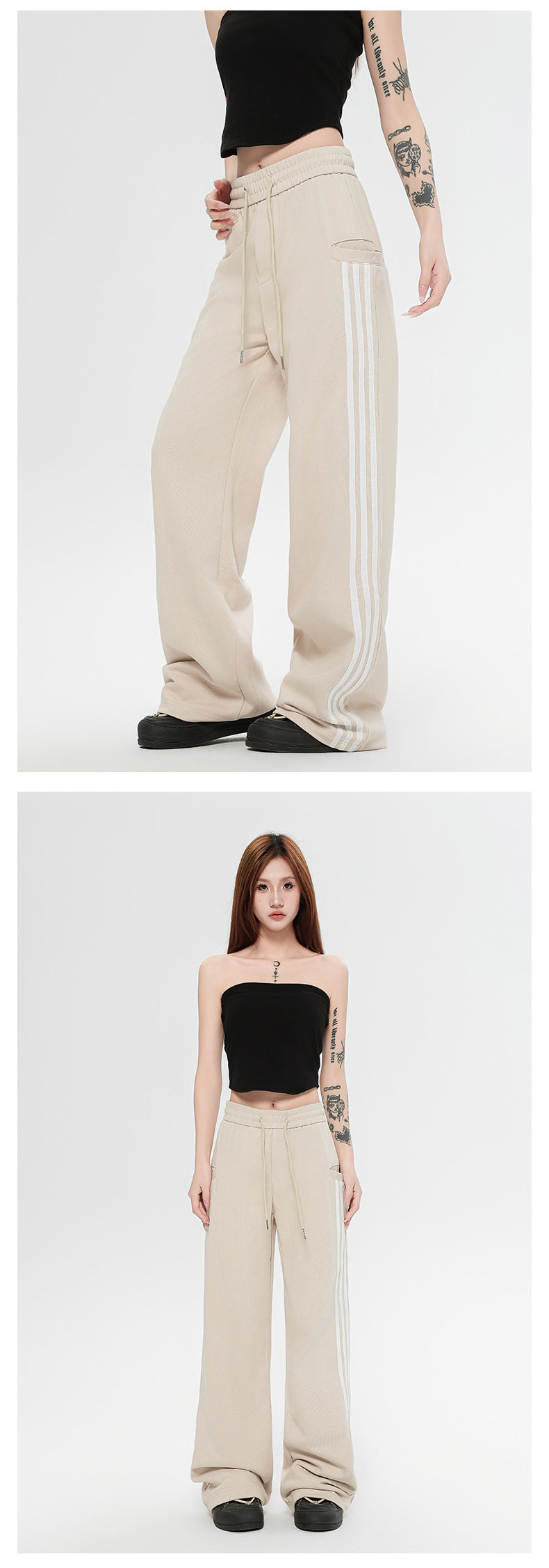 Nalani Soft Elastic Straight Sweatpants - Relaxed Comfort. Clean Simplicity