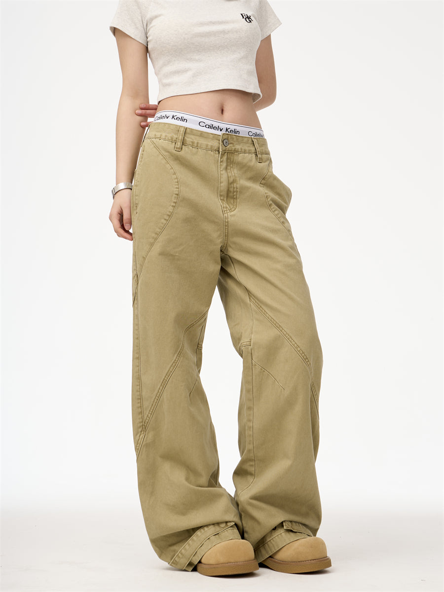 Nalani Washed Utility Straight-Leg Pants - Grounded texture. Effortless strength.