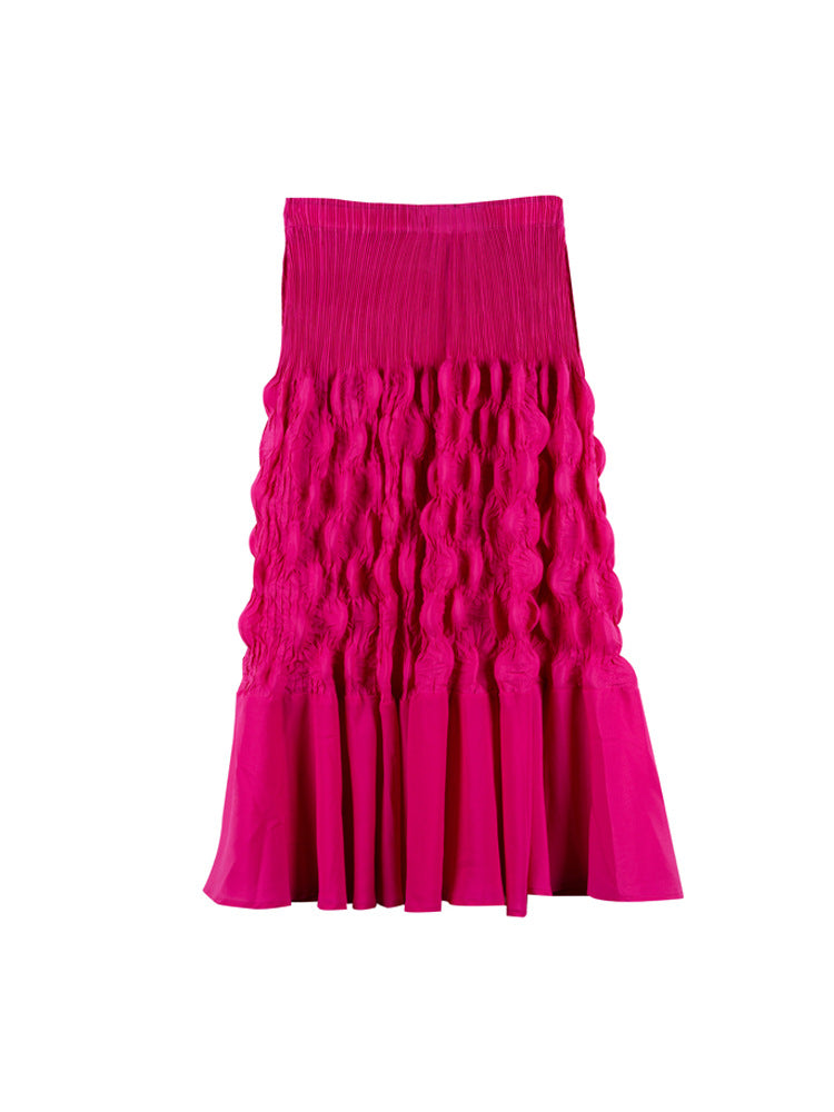 Soft Grace Pleated Midi Skirt