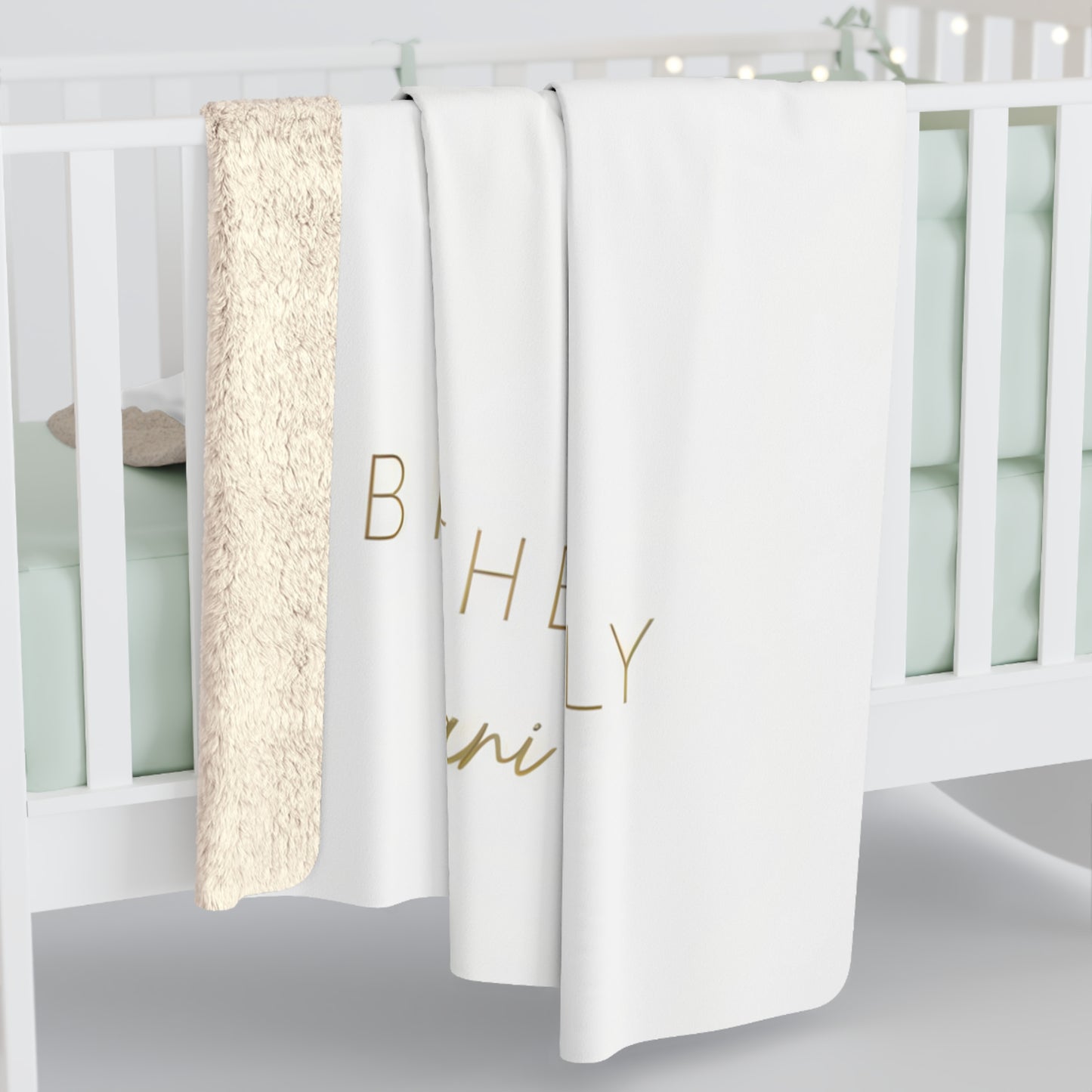 Sherpa Blanket — "Breathe Deeply" Feather Fleece Throw