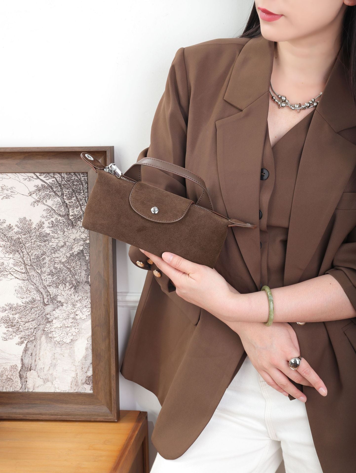 Nalani Soft Suede Patchwork Crossbody - A Textured Everyday Essential