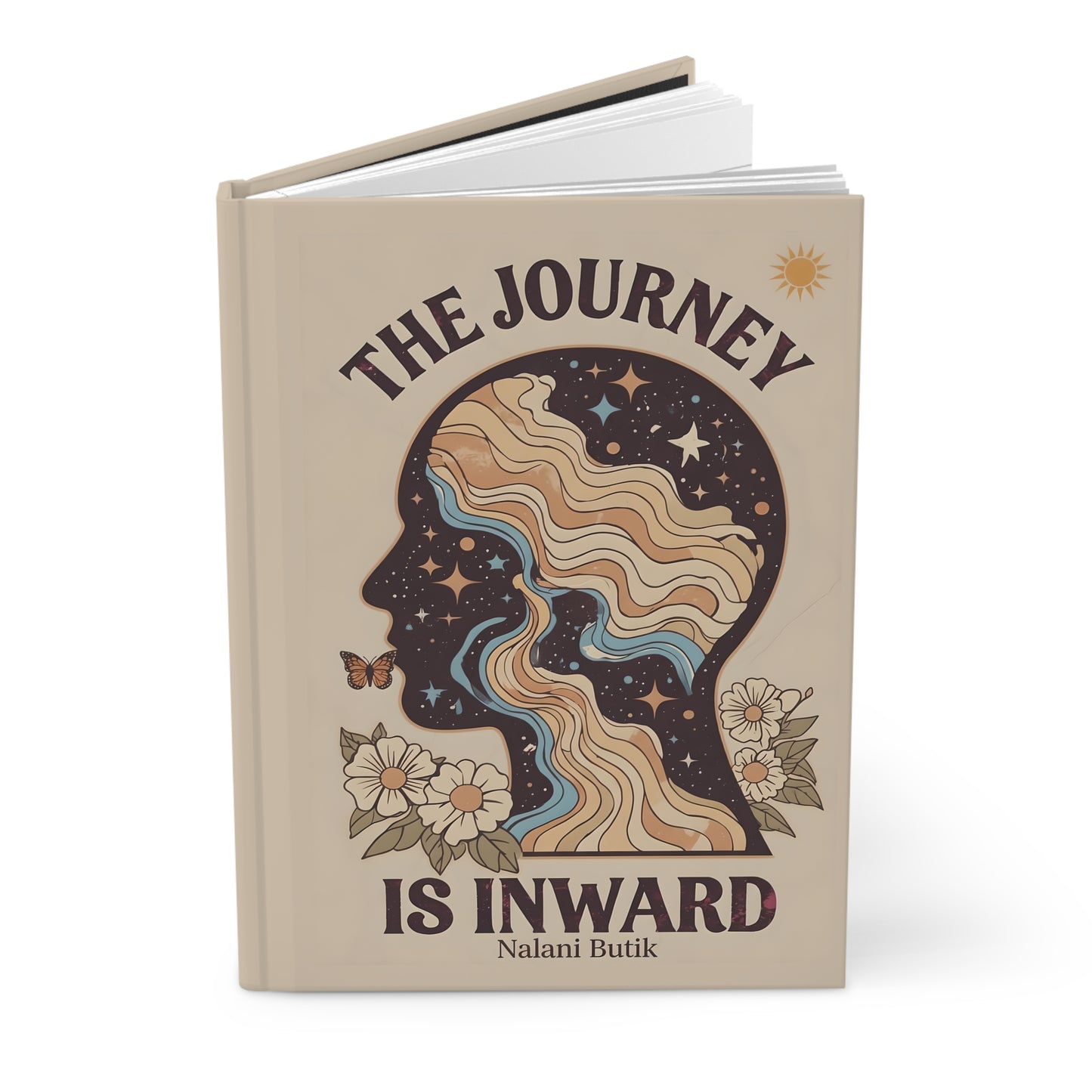 The Journey Is Inward Hardcover Journal — Guided Reflection & Self-Discovery Notebook