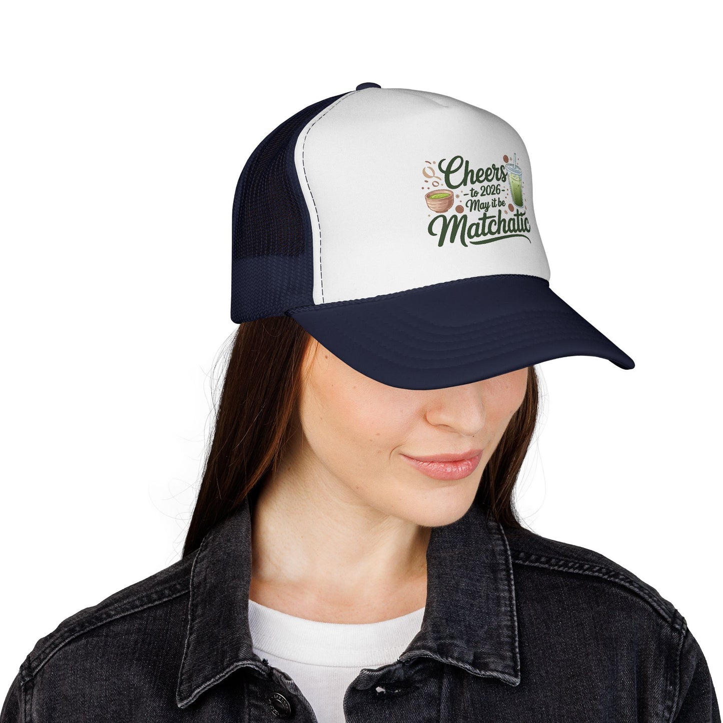 Matcha Lover Trucker Cap - Cheers for 2026 - May it be Matchatic