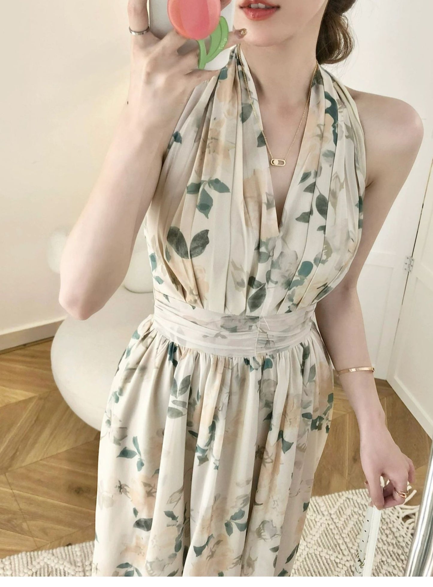 Floral Halter Maxi Dress