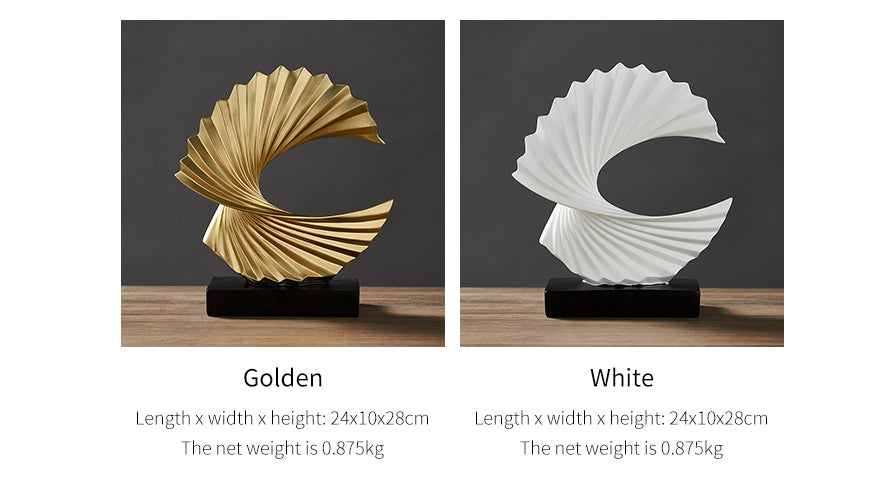 Abstract Flow Resin Sculpture – Modern Home Accent