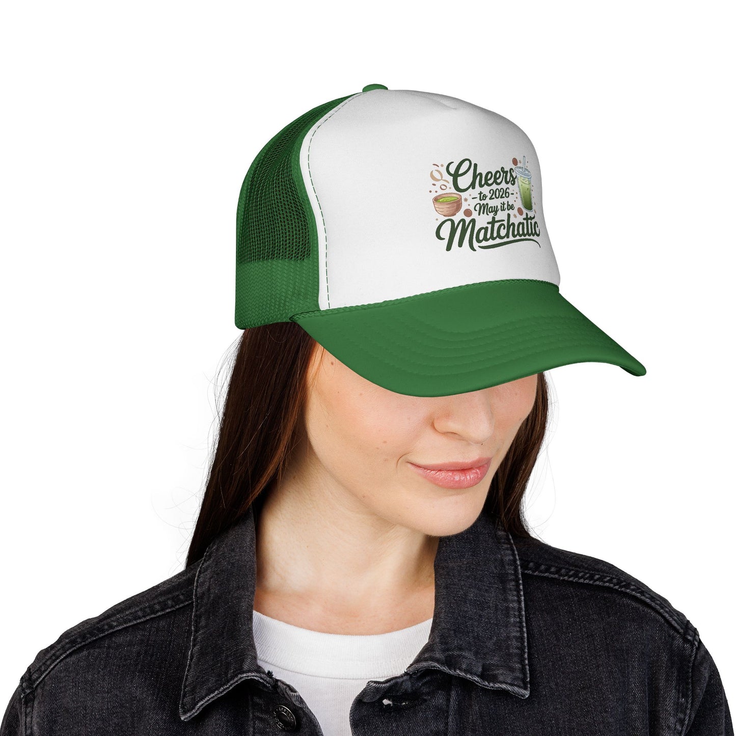Matcha Lover Trucker Cap - Cheers for 2026 - May it be Matchatic