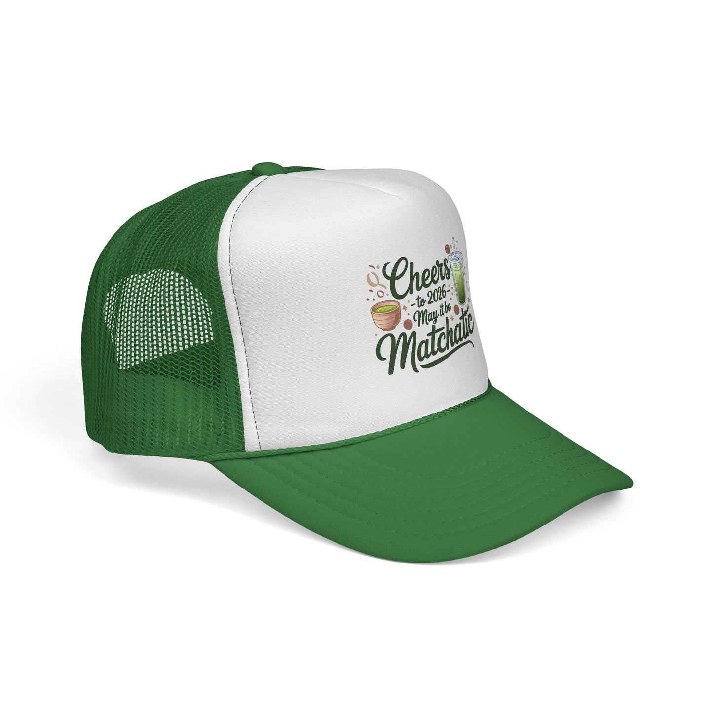 Matcha Lover Trucker Cap - Cheers for 2026 - May it be Matchatic