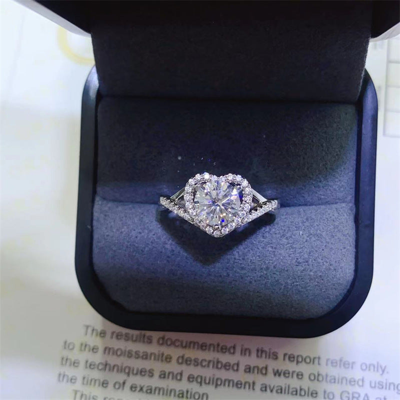 Nalani Heart Moissanite Ring — Twisted Band, 1 Karat