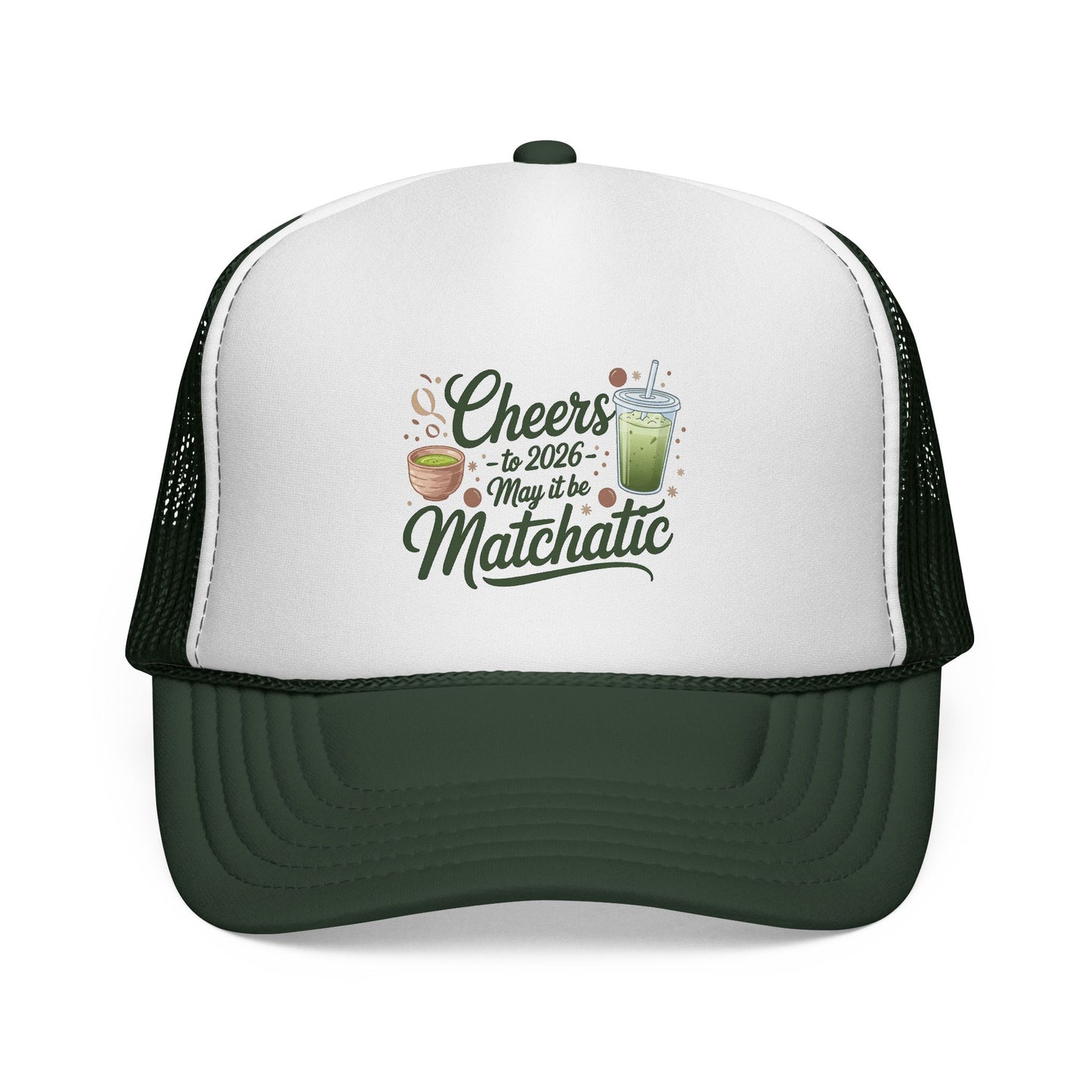 Matcha Lover Trucker Cap - Cheers for 2026 - May it be Matchatic