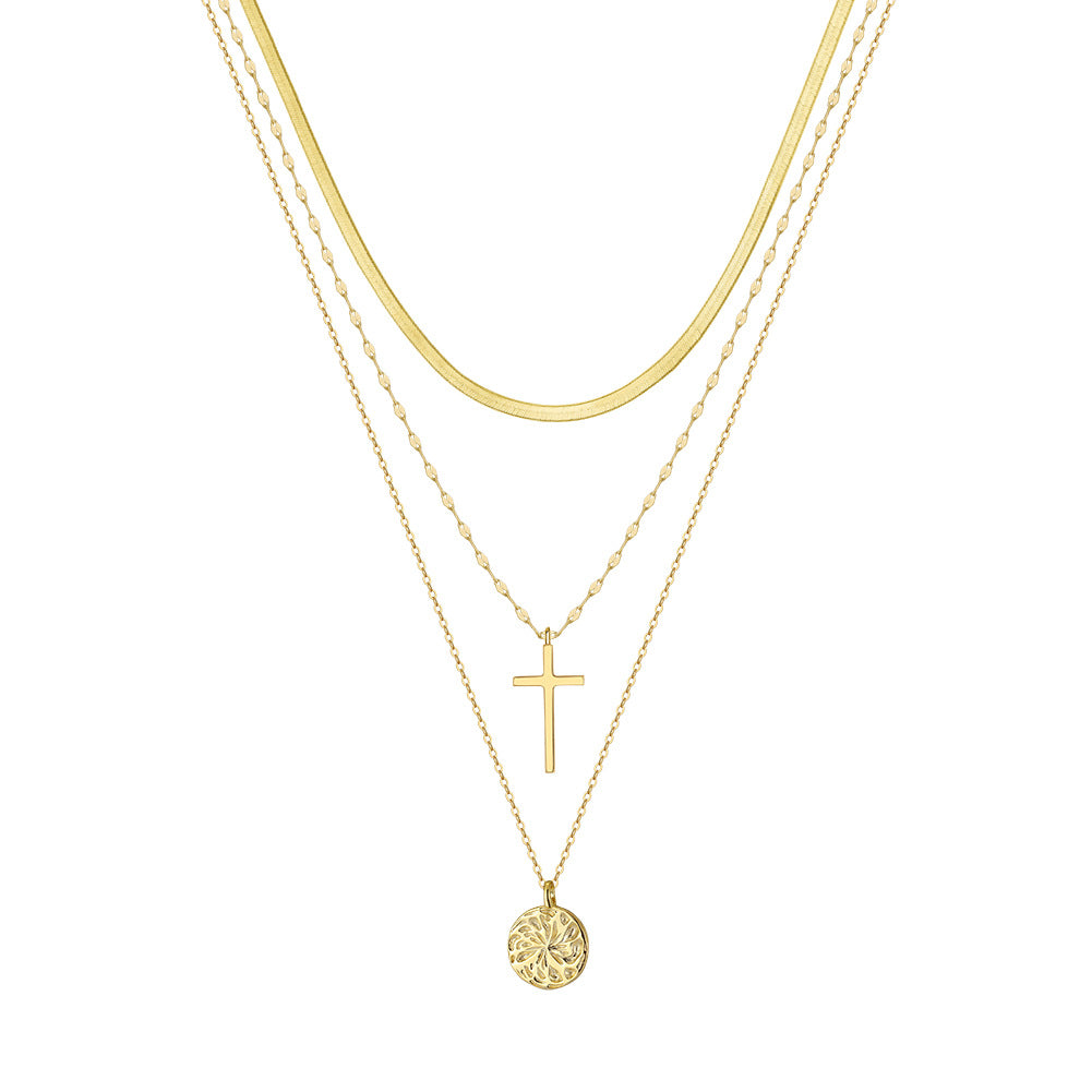 Nalani Cross Pendant Necklace — 925 Sterling Silver