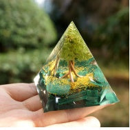 Handcrafted Orgonite Crystal Pyramid for Daily Rituals & Intention Setting