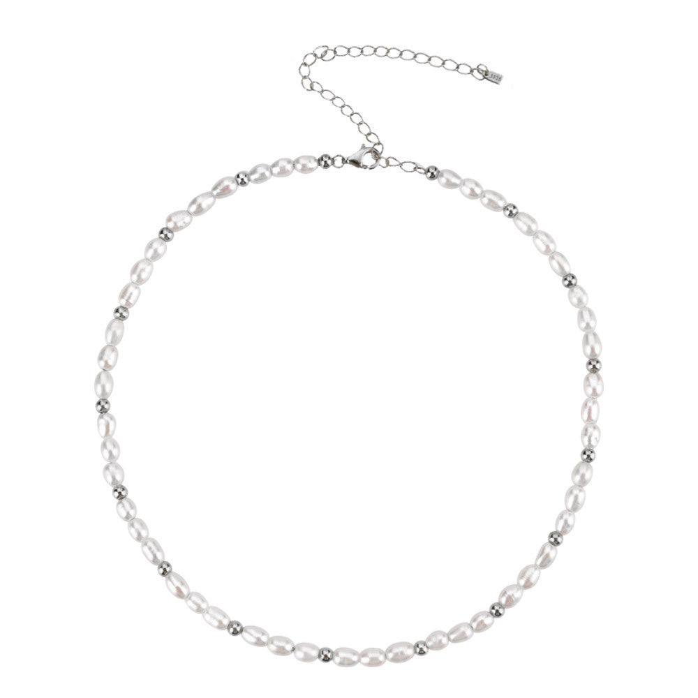 Retro Freshwater Pearl Necklace – 18K Gold Plated European Minimalist Design