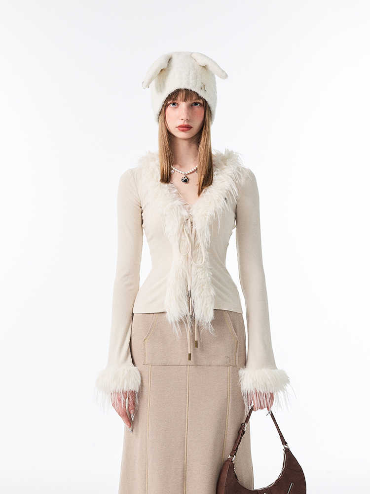 Soft Lace-Up Knit Cardigan – Romantic Everyday Layer