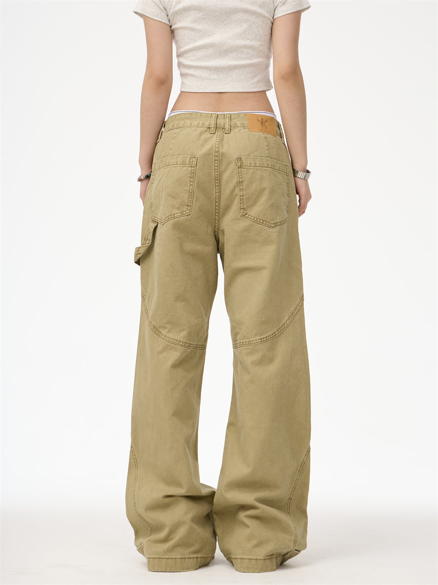 Nalani Washed Utility Straight-Leg Pants - Grounded texture. Effortless strength.
