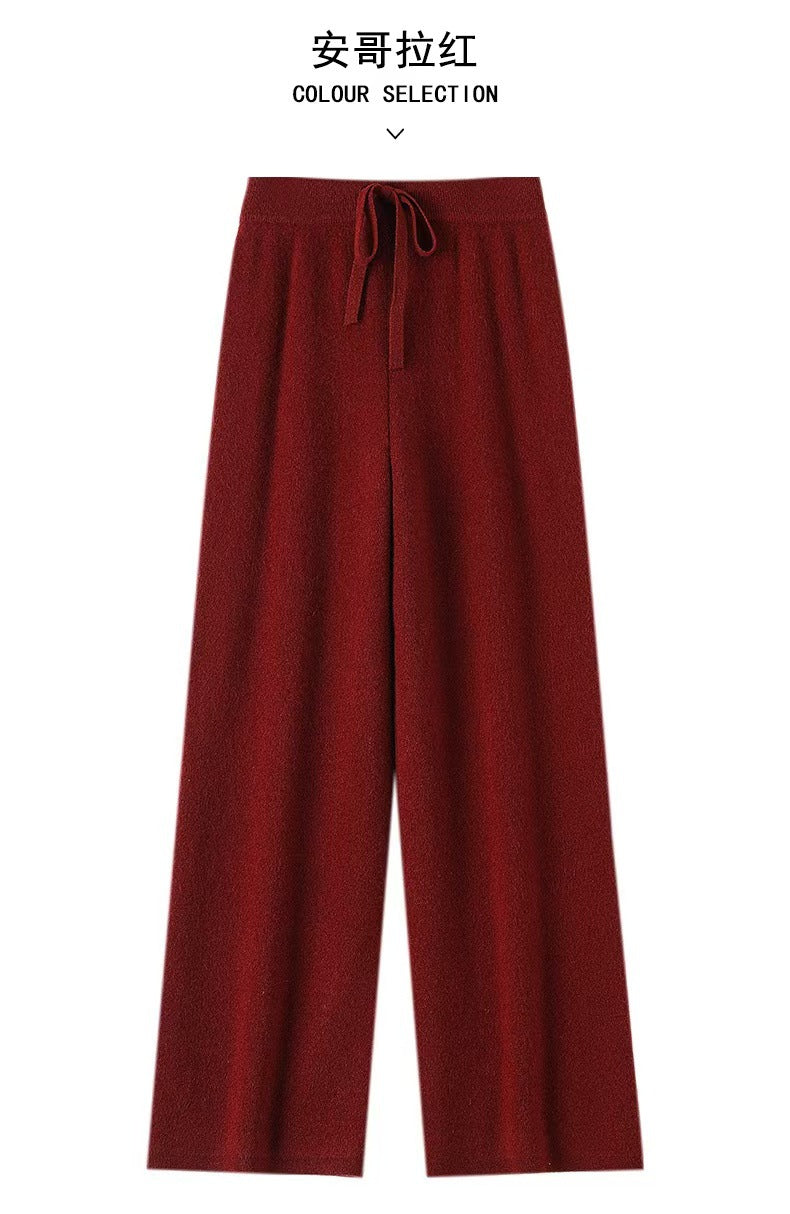 Nalani Wool Knit Flow Wide-Leg Pants - Soft Warmth. Effortless Drape