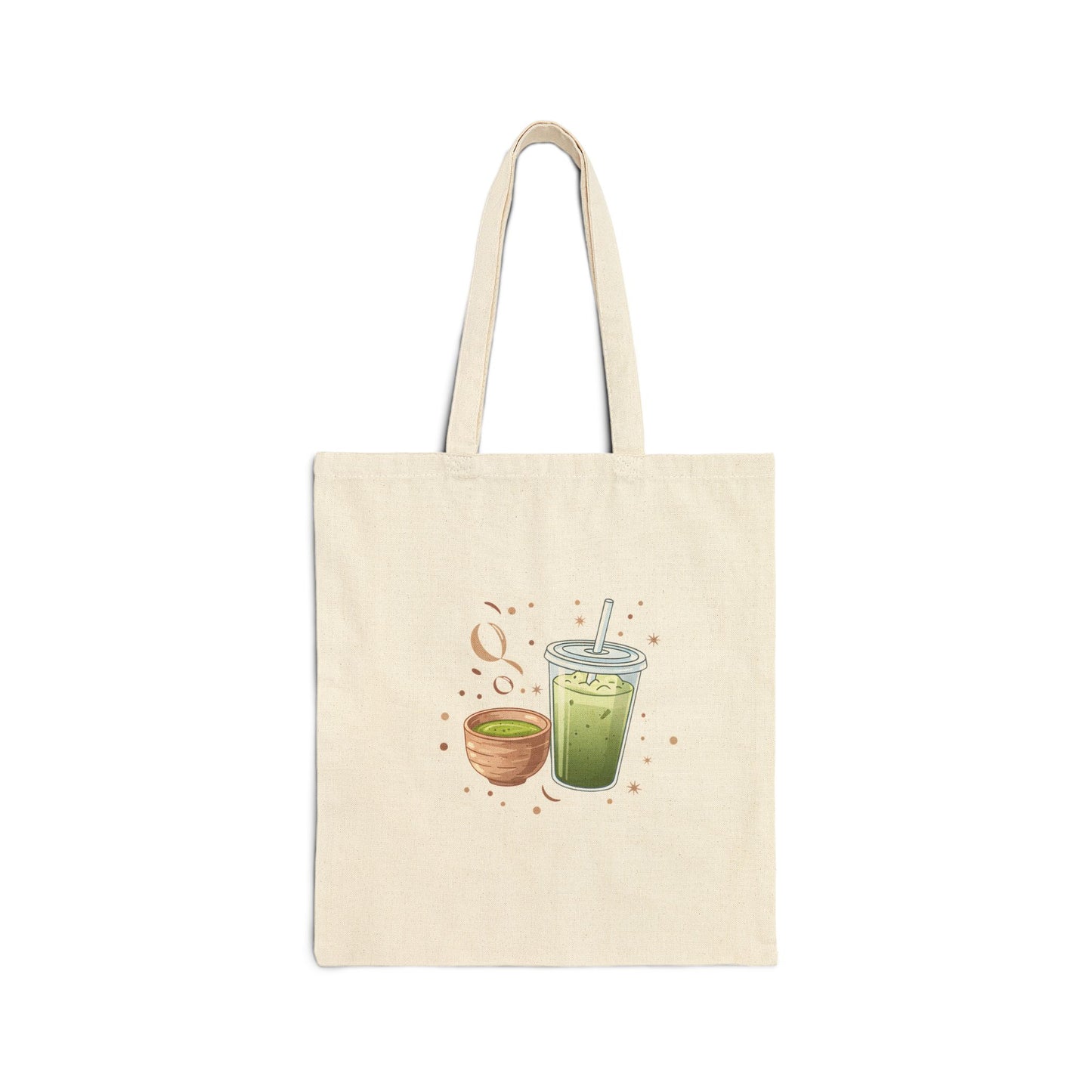 Matcha Vibes Cotton Canvas Tote Bag - Cheers to 2026!