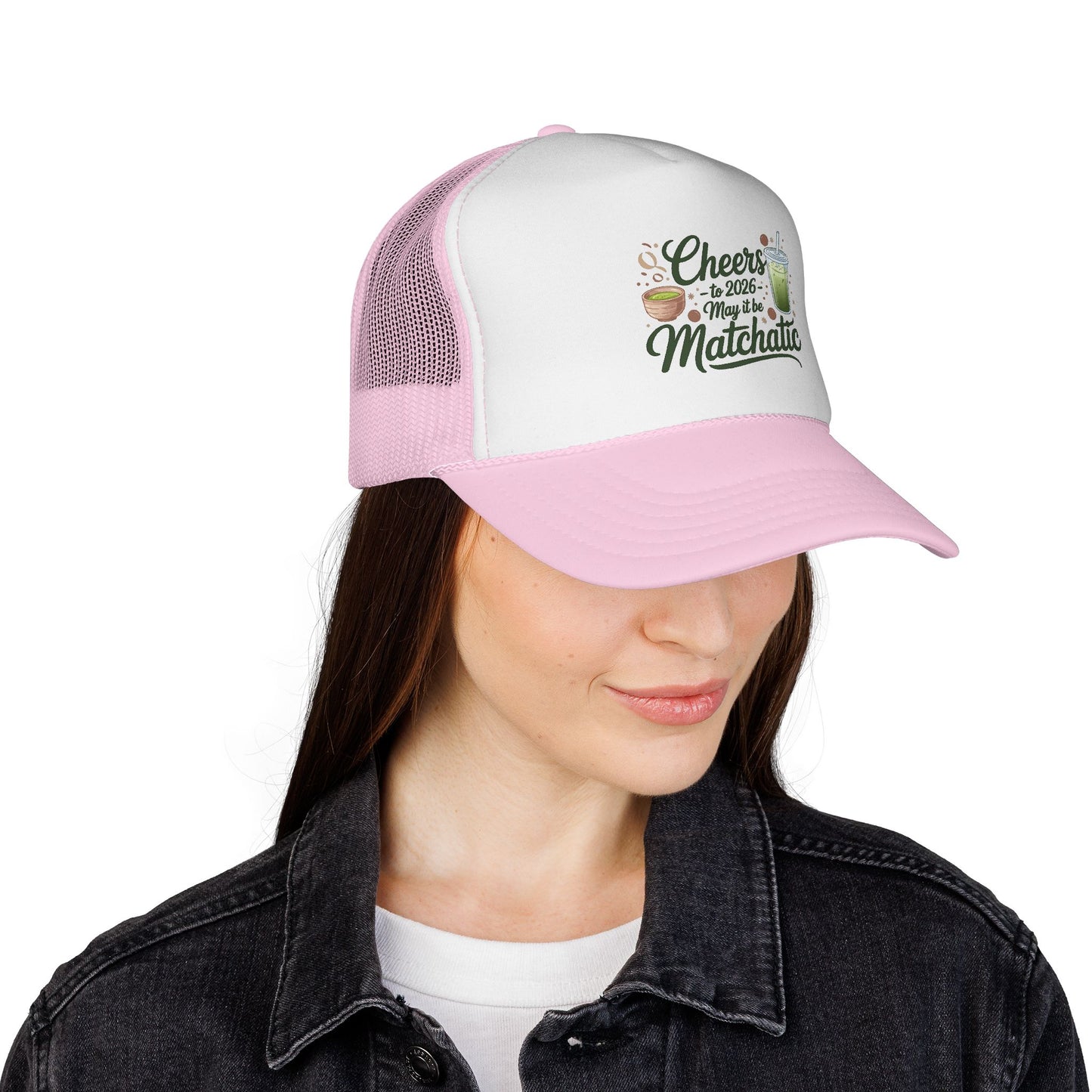 Matcha Lover Trucker Cap - Cheers for 2026 - May it be Matchatic