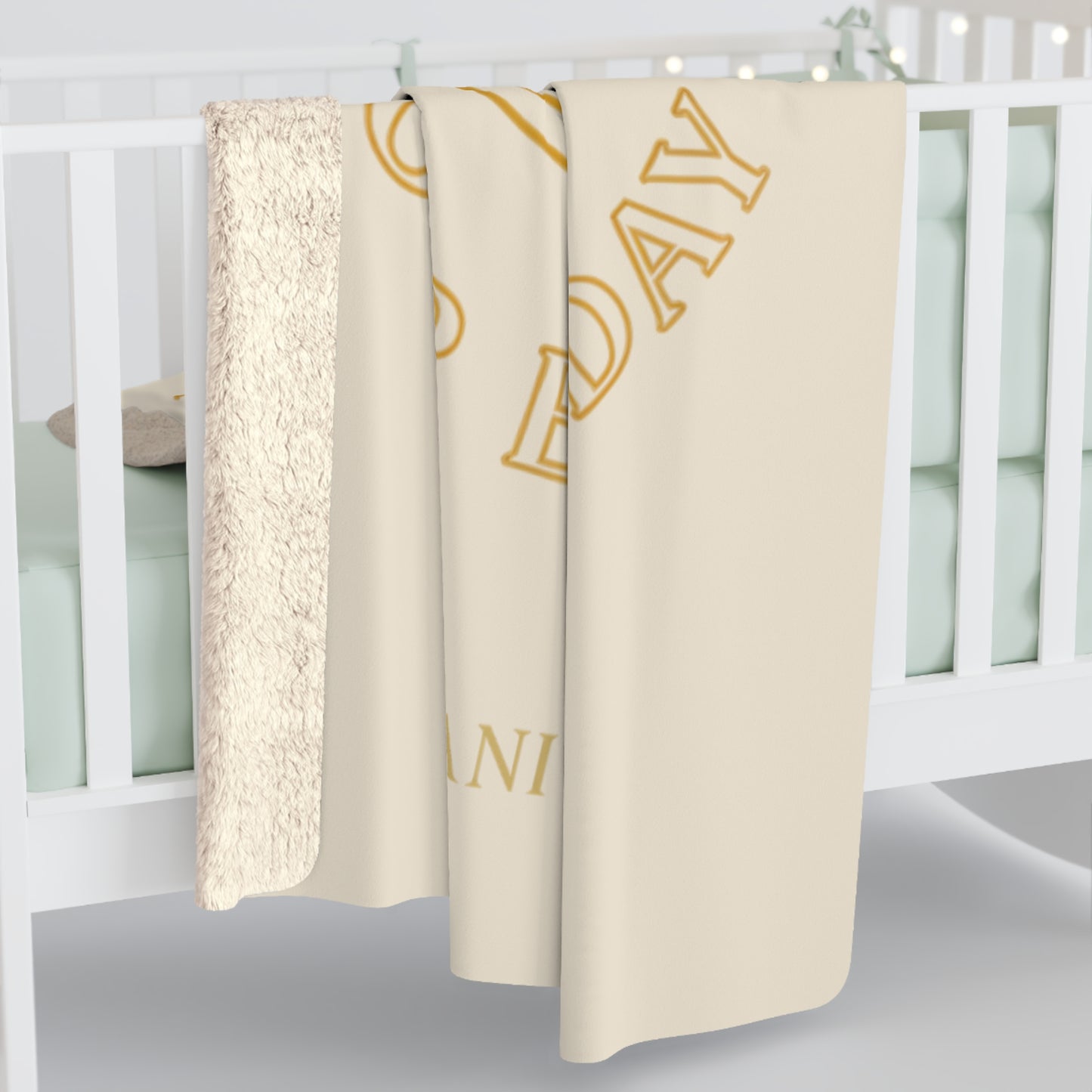 Elevate Your Everyday Sherpa Fleece Blanket — Cozy Neutral Throw with Sun & Moon Design