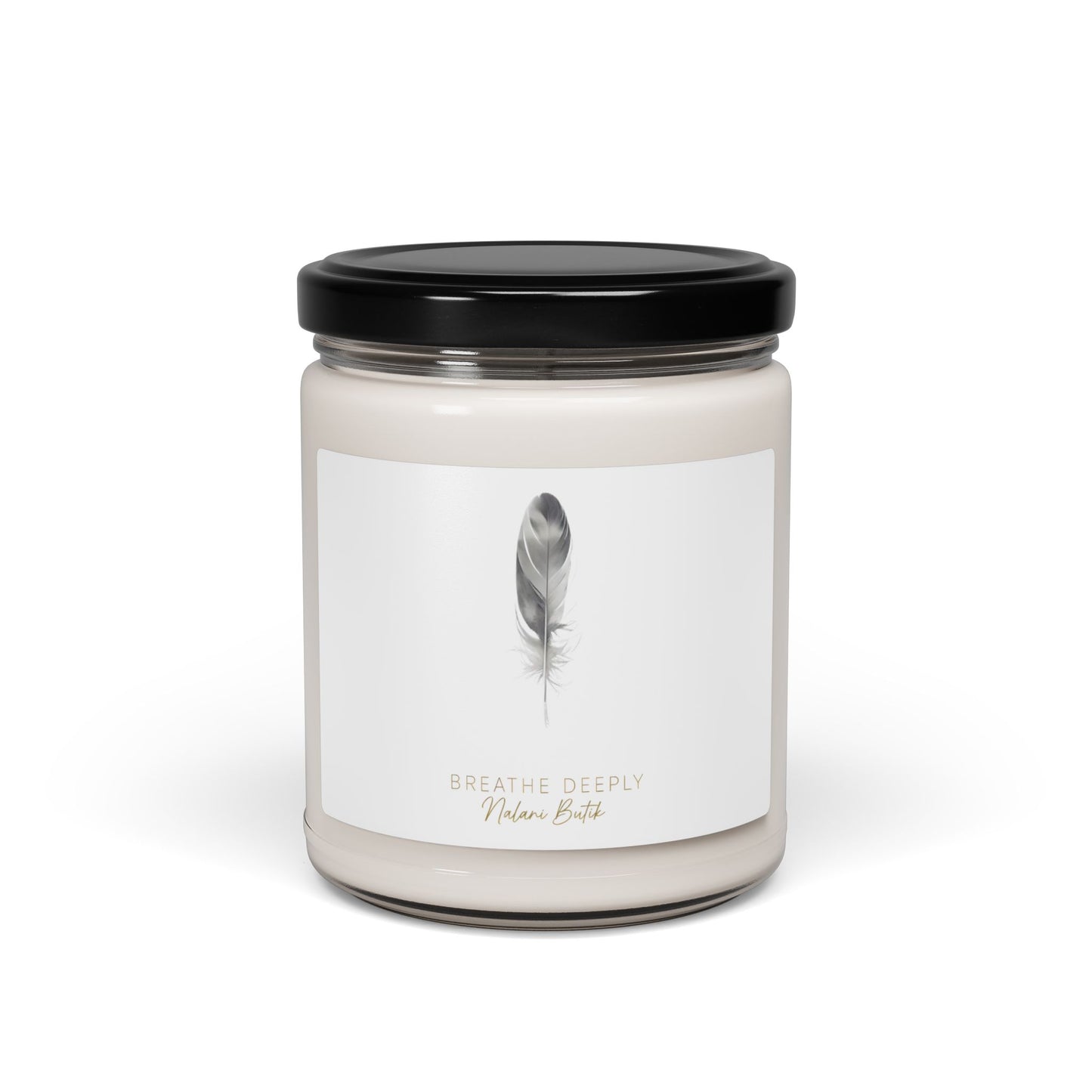 Soy Candle — Calm Feather Scented Candle (9 oz)