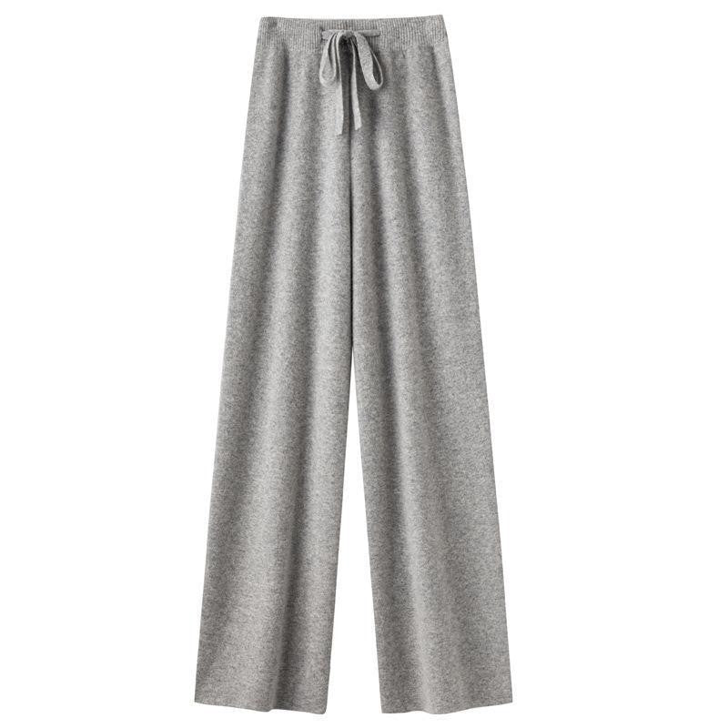 Nalani Wool Knit Flow Wide-Leg Pants - Soft Warmth. Effortless Drape