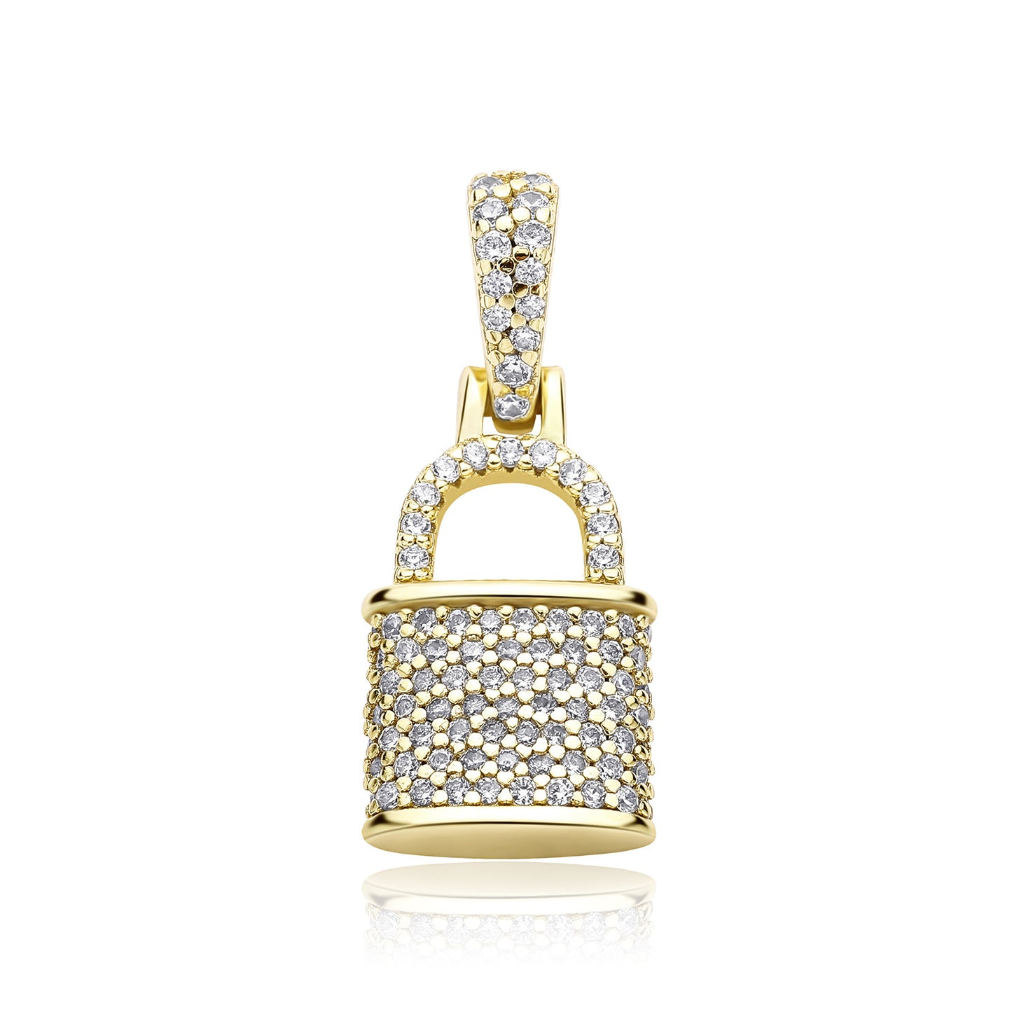 S925 Sterling Silver Mini Lock Pendant Necklace – Modern Niche Design