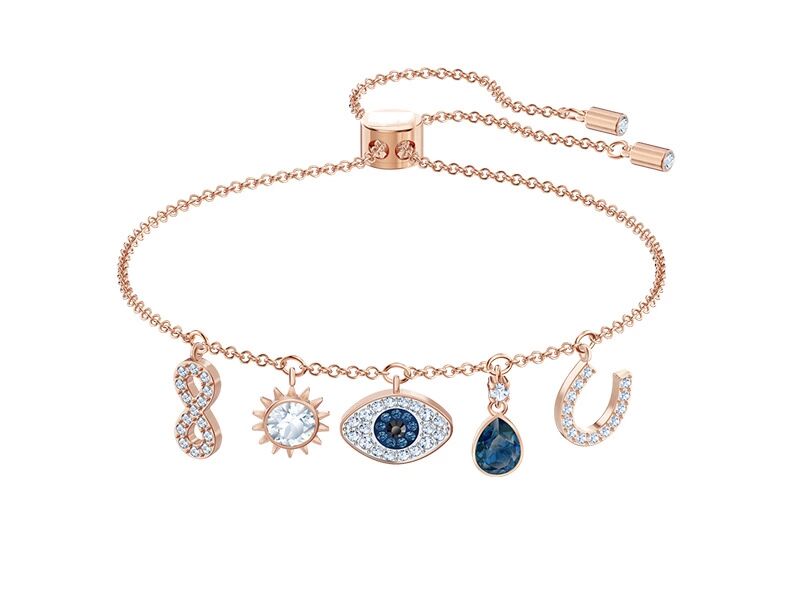 Lucky Sunflower & Horseshoe Charm Bracelet – Austrian Crystal Adjustable Chain