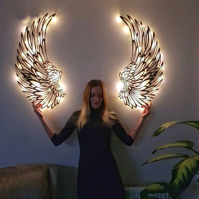 Angel Wing Wall Sculpture – Illuminated Statement Art