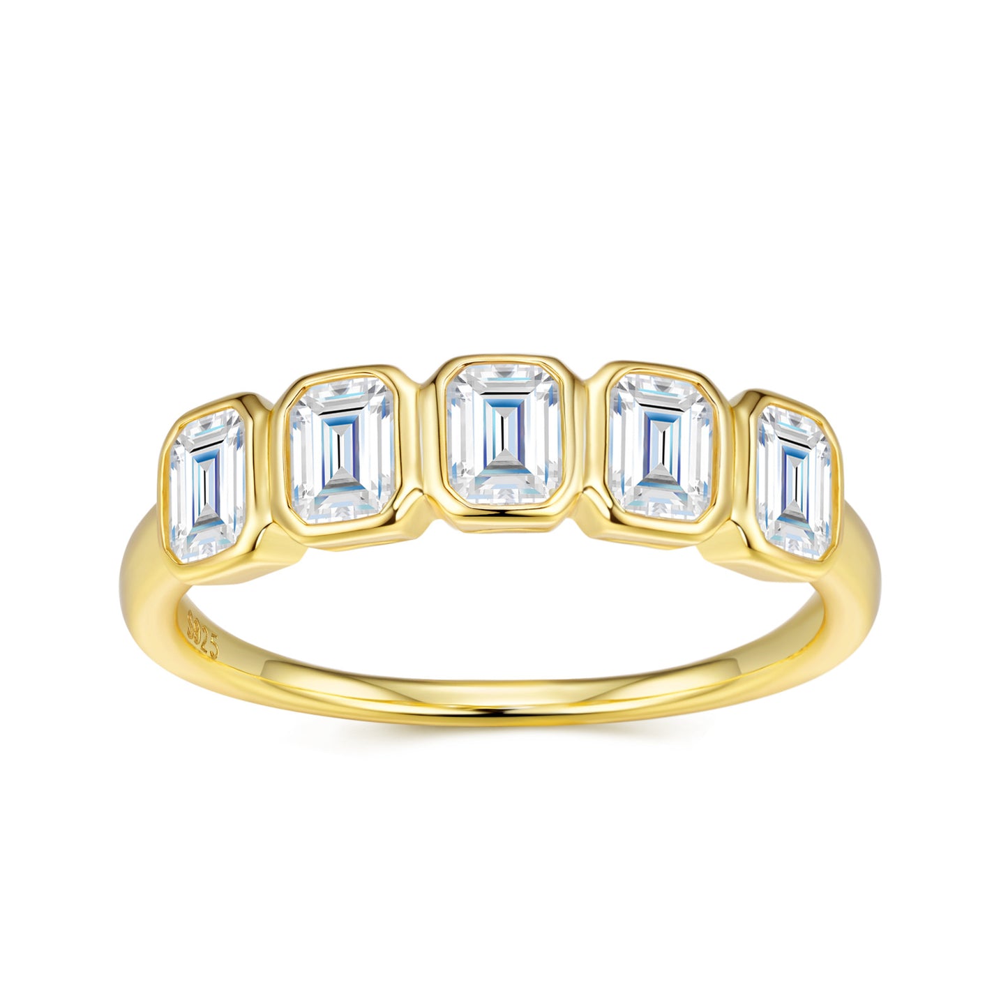 Nalani Luxe — S925 Five-Stone Moissanite Ring (GRA Certified)