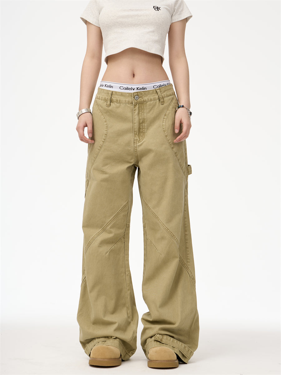 Nalani Washed Utility Straight-Leg Pants - Grounded texture. Effortless strength.