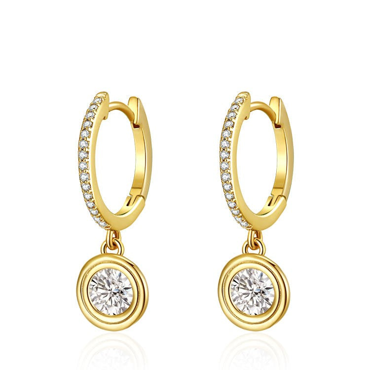 Retro Premium Light Luxury Hoop Earrings – 18K Gold-Plated S925 Needle