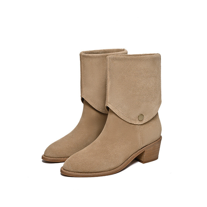 Nalani Suede Western Ankle Boots